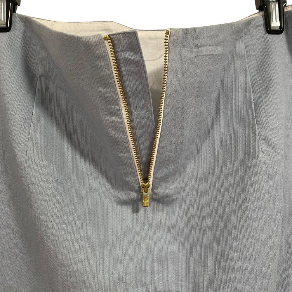 Lilly Pulitzer Blue Mini Skirt with Pink Embellished Faux Crystals‎ Size 8